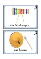Vorschau - Präsentationen/Tafelbilder - Orff-Instrumente Bildkarten – Tafelmaterial - Seite 1