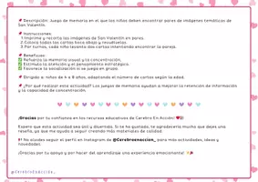 Vista previa - Juegos / Gamificación - Juego de Memoria - San Valentín - página 1