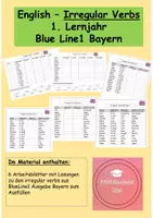 Vorschau - Arbeitsblätter - Irregular verbs BlueLine1 Bayern - Deckblatt