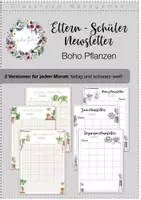 Vorschau - Merkblätter - Eltern-Schüler-Newsletter Boho Pflanzen Design - Deckblatt
