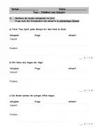 Vorschau - Arbeitsblätter - Test Prädikat und Subjekt - Deckblatt