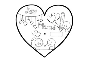 Vorschau - Mal- und Bastelvorlagen - Geschenk Muttertag / Vatertag (Komplimente auf einer Drehscheibe) - Seite 1