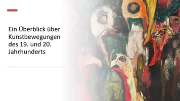 Vorschau - Präsentationen/Tafelbilder - Die Entwicklung der Kunst – Vom Impressionismus zur Abstraktion - Deckblatt