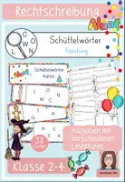 Vorschau - Arbeitsblätter - Schüttelwörter Fasching - Deckblatt