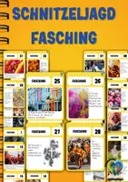 Vorschau - Arbeitsblätter - Fasching & Karneval: 40 spannende Faktenkarten + Fragen - Deckblatt