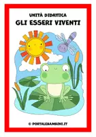 anteprima - Esercizi - Gli esseri viventi - Unità didattica - Pagina di copertina