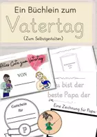 Vorschau - Mal- und Bastelvorlagen - Vatertag - ein Buch für Papa zum Basteln - Vatertagsgeschenk - Deckblatt
