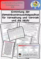 Vorschau - Stundenentwürfe - Die Ermittlung der Gemeinkostenzuschlagssätze für Verwaltung und Vertrieb und die HKdU BwR 10 II Lehrplan Plus - Deckblatt