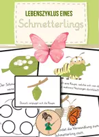 Vorschau - Mal- und Bastelvorlagen - Lebenszyklus eines Schmetterlings I 1. Klasse - Deckblatt