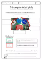 Vorschau - Arbeitsblätter - Arbeitsplatzgestaltung Schneiden - Ernährung und Soziales ES - Deckblatt