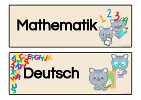 Vorschau - Bildkarten - Stundentransparenz Katzenklasse - Seite 1