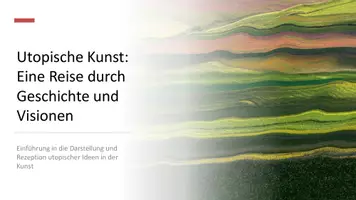 Vorschau - Präsentationen/Tafelbilder - Utopische Kunst: Eine Einführung in Visionen einer besseren Zukunft - Präsentation - Deckblatt