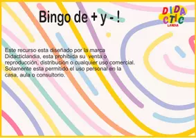 Vista previa - Juegos / Gamificación - Bingo de sumas y restas - página 1