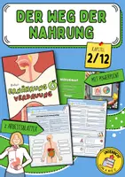 Vorschau - Arbeitsblätter - Der Weg der Nahrung (Organe des Verdauungssystems, Funktionen der Verdauungsorgane) - Deckblatt