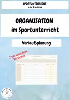 Vorschau - Stundenentwürfe - PLANUNGSHILFEN - Verlaufsplan im Sportunterricht - Deckblatt