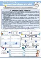 Vorschau - Arbeitsblätter - Vitamine, Mineralstoffe, Ballaststoffe & Wasser! (Aufgaben und Funktionen im Körper ) - Seite 1