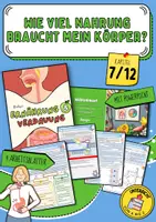Vorschau - Arbeitsblätter - Wie viel Nahrung braucht mein Körper? (Erklärung: Gesamtumsatz, Grundumsatz, Leistungsumsatz, Berechnung des persönlichen Gesamtumsatzes, Zusammenhang zwischen Energieaufnahme und Energieverbrauch, Kreuzworträtsel) - Deckblatt