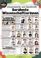 Vorschau - Arbeitsblätter - Berühmte Wissenschaftlerinnen - Wissenskartei und Steckbriefe - Deckblatt