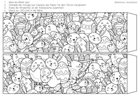 Vorschau - Mal- und Bastelvorlagen - Windlichter Ostern - Frühling basteln - Seite 1