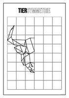 Vorschau - Mal- und Bastelvorlagen - Symmetrie geometrische polygone Tiere 15 Arbeitsblätter - Seite 3