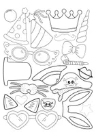 Vorschau - Mal- und Bastelvorlagen - Kunstprojekt Fasching/Karneval lustige Fotos - Seite 3