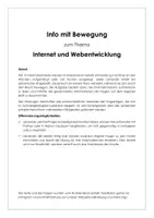 Vorschau - Stundenentwürfe - Informationen und Bewegung - Internet und Webentwicklung - Deckblatt