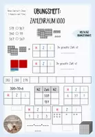 Vorschau - Arbeitsblätter - Übungsheft: Zahlenraum 1000 (vielfältige Übungsformate) - Deckblatt