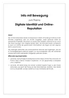 Vorschau - Stundenentwürfe - Informationen und Bewegung - Digitale Identität und Online-Reputation - Deckblatt