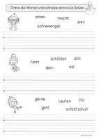 Vorschau - Arbeitsblätter - Einfache Schüttelsätze, Thema Winter - Seite 2