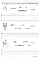 Vorschau - Arbeitsblätter - Einfache Schüttelsätze, Thema Winter - Seite 3