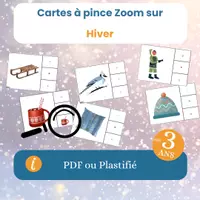 Aperçu - Jeux - Cartes à pince Zoom sur hiver – PDF à imprimer - Page de couverture