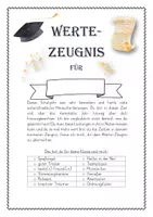 Vorschau - Anderer Materialtyp - Dein Wertezeugnis (alternatives Zeugnis, viele verschiedene Vorlagen) - Seite 2