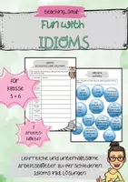 Vorschau - Stundenentwürfe - Fun with Idioms - Mix - Worksheets - Klasse 5+6 - Deckblatt