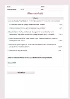 Vorschau - Arbeitsblätter - Klassenarbeit Balladen Klasse 7 - Seite 1