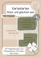 Vorschau - Bildkarten - Glück und glücklich sein - Karteikarten zum Philosophieren mit Kindern - Deckblatt