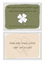 Vorschau - Bildkarten - Glück und glücklich sein - Karteikarten zum Philosophieren mit Kindern - Seite 1