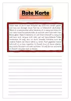 Vorschau - Arbeitsblätter - Abschreibtext mit Reflexionsfragen: Rote Karte (für Unterrichtsstörungen) - Seite 1
