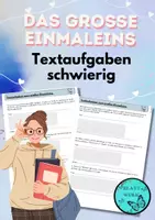 Vorschau - Arbeitsblätter - Das große Einmaleins üben- schwierige Aufgaben - Deckblatt