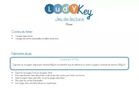 Aperçu - Jeux - Jeu de lecture hiver – PDF à imprimer - Page 1