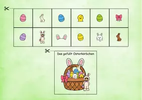 Vorschau - Stationenlernen - 🐰 Was fehlt im Osternest? Klettmappe Freiarbeit Ostern schau genau - Seite 2