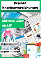 Vorschau - Arbeitsblätter - Private Krankenversicherung – Vor- und Nachteile verständlich erklärt - Deckblatt