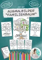 Vorschau - Spiele - Ausmalbilder "Familienbaum" / Stammbaum / Familie - Deckblatt