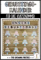 Vorschau - Poster - Geburtstagskalender für das Klassenzimmer oder Kinderzimmer - Deckblatt