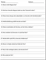 Vorschau - Arbeitsblätter - Film: "Hercules (1997)" Fragen + Aktivitäten Rätsel mit Lösungen - Seite 3