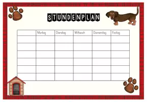 Vorschau - Anderer Materialtyp - Dackelklasse - Stundenplan - Seite 1