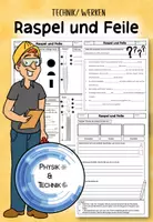 Vorschau - Arbeitsblätter - Raspel und Feile - TECHNIK/ WERKEN - Deckblatt