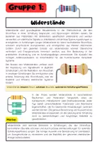 Vorschau - Stationenlernen - Elektrotechnik Bauteile Gruppenarbeit – Widerstände, Kondensatoren, Induktivitäten, Halbleiter - Seite 1