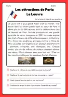 Vorschau - Arbeitsblätter - Attractions von Paris Text und Leseverstehen - Seite 1