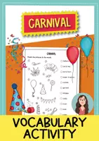 Vista previa - Hojas de trabajo - Carnival - ejercicio de vocabulario (inglés) - Portada