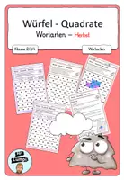 Vorschau - Spiele - Würfel Quadrate Wortarten - Herbst - Deckblatt